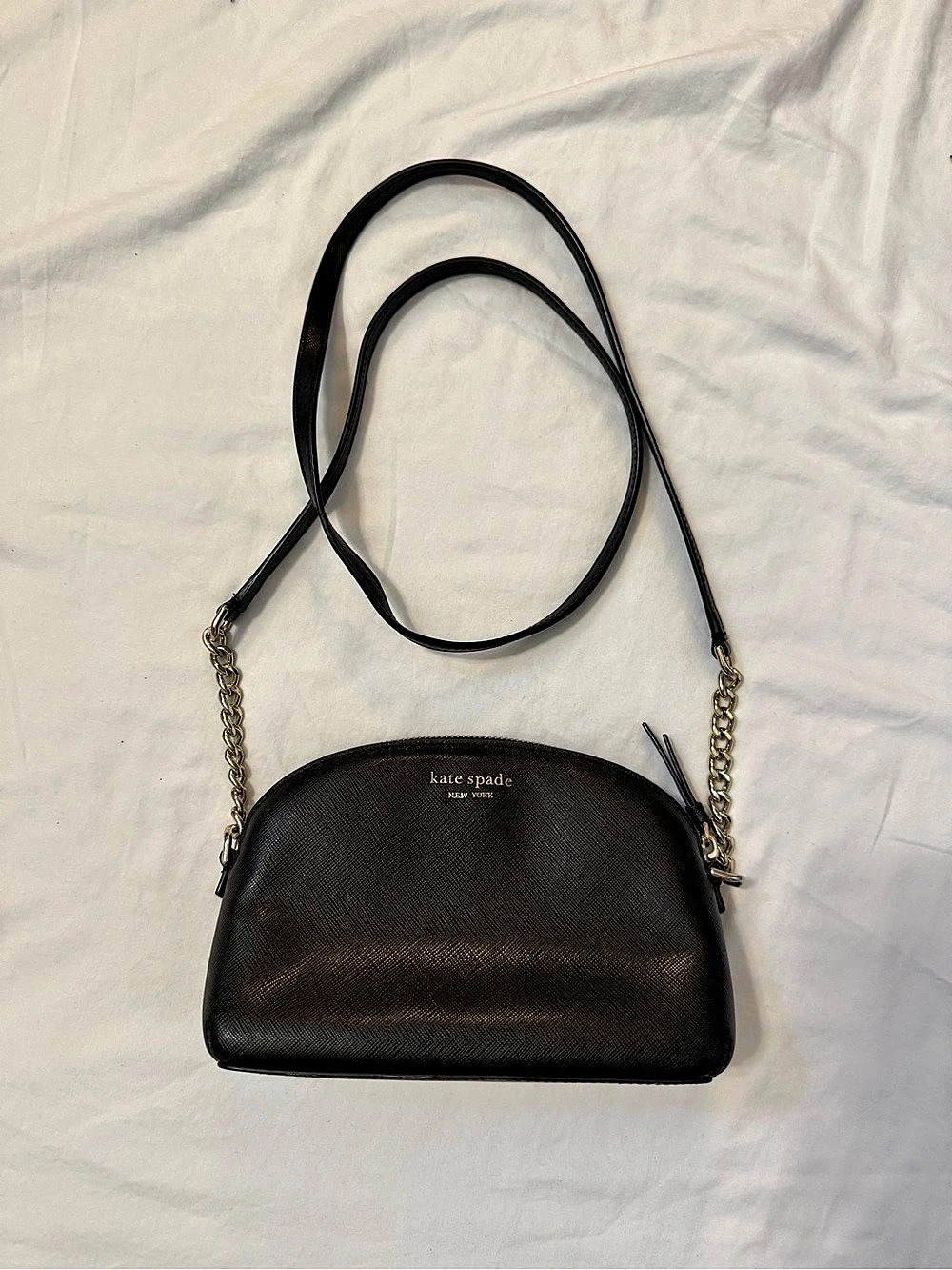 kate spade Morgan Single Zip Dome Crossbody Bag in Black